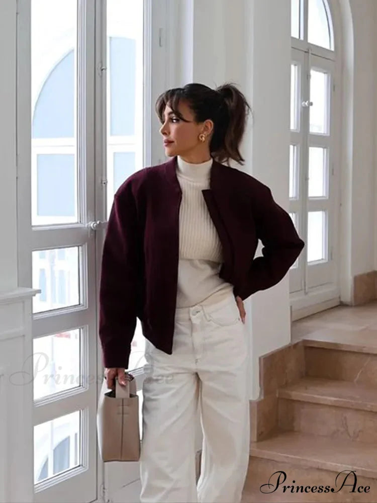 Red Zipper Brief Jacket