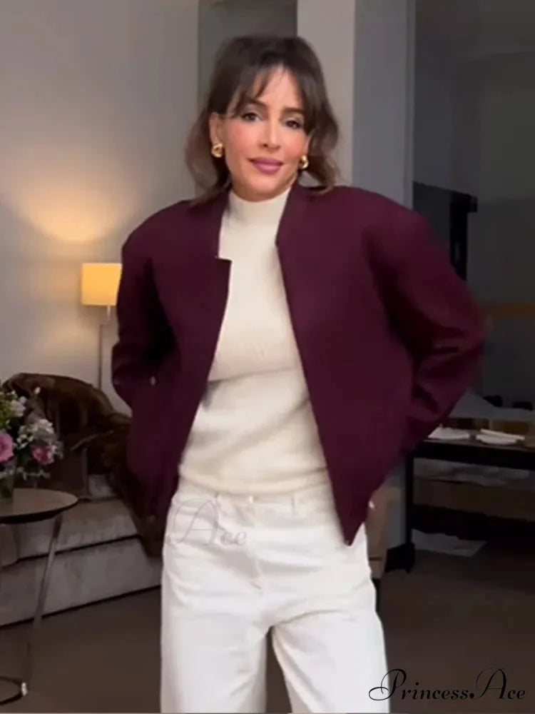 Red Zipper Brief Jacket