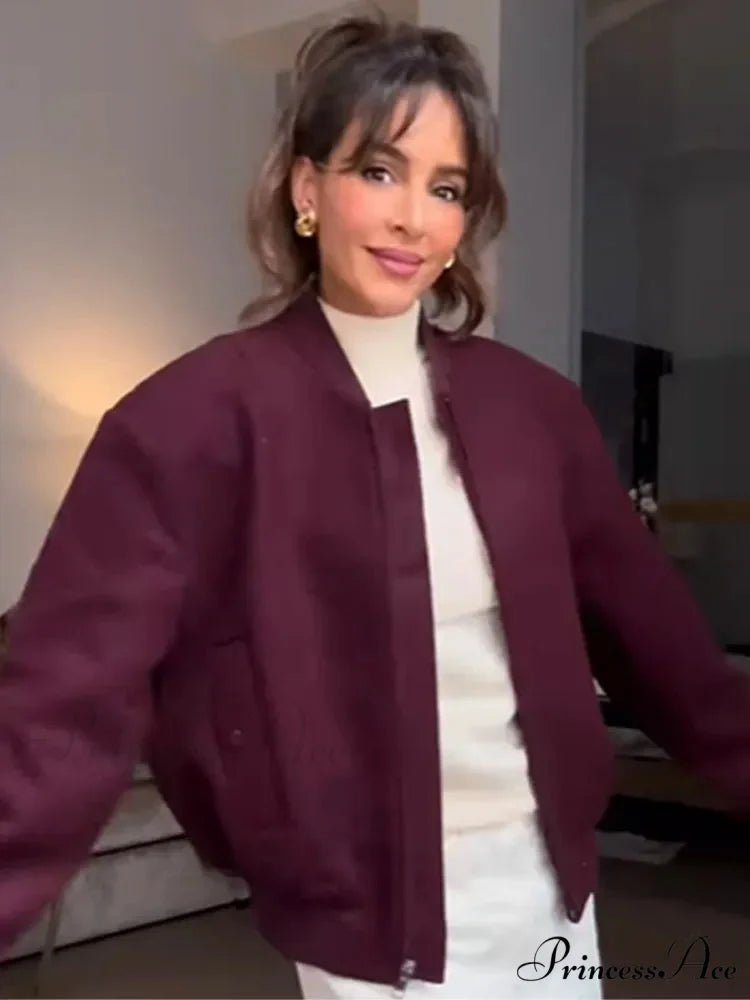 Red Zipper Brief Jacket