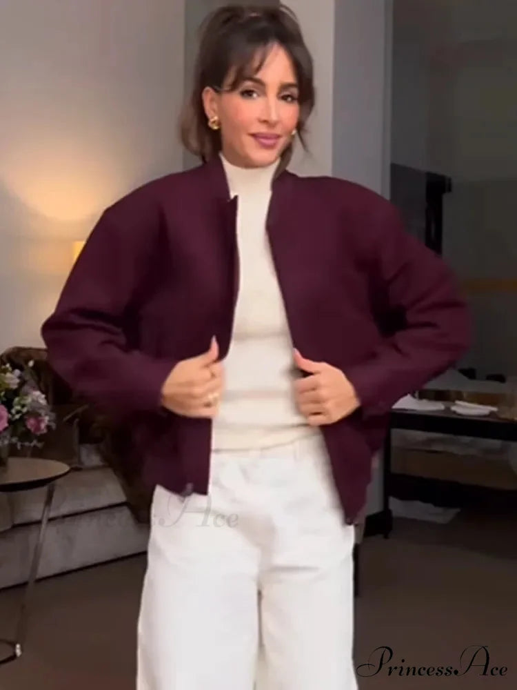 Red Zipper Brief Jacket