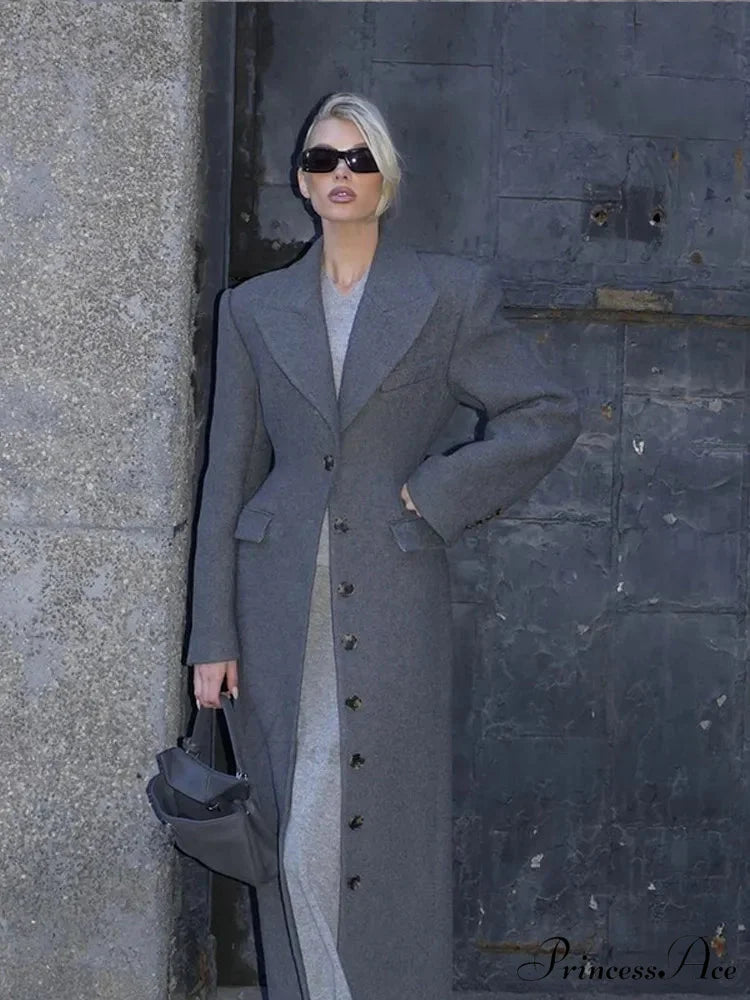 Reddish False Pockets Overcoat