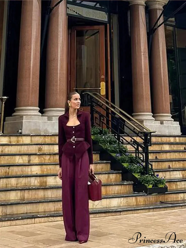 Reddish Stand Collar Trim Short Coat