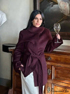 Reddish Wool Mixes Medium Coat