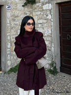 Reddish Wool Mixes Medium Coat