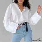 Relaxed Baggy Ivory Top Fall Blouse