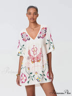 Relaxed Small Seaside Floral Dress for Holiday