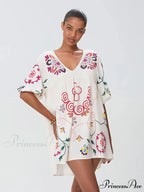 Relaxed Small Seaside Floral Dress for Holiday