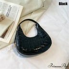 Reptile Texture Basic Faux Leather Shoulder Purse