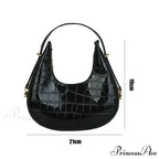 Reptile Texture Basic Faux Leather Shoulder Purse