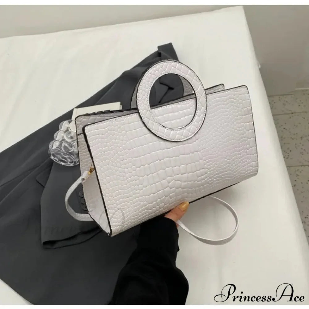 Reptilian Design Faux Leather Crossbody Purse