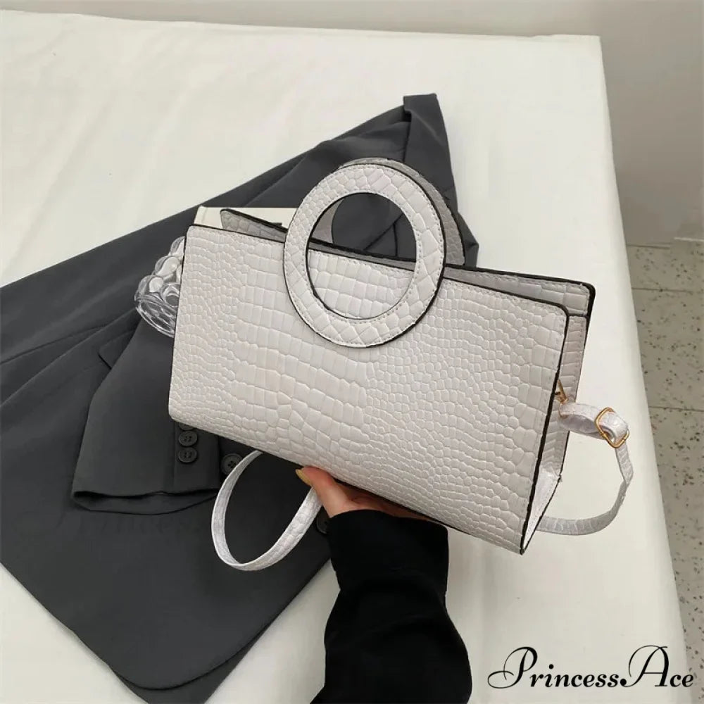 Reptilian Design Faux Leather Crossbody Purse