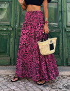 Resort Style Stylish Casual Printed Skirt