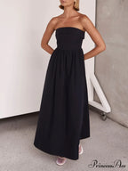 Resort Style Tulare Charming Strapless Midi Dress
