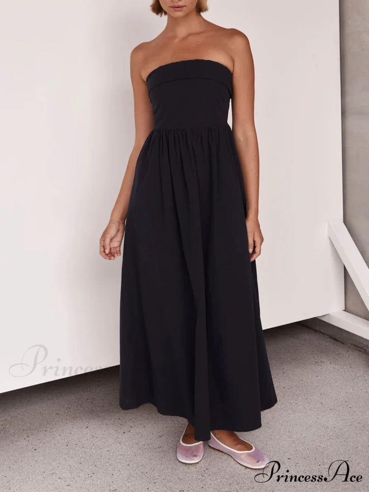 Resort Style Tulare Charming Strapless Midi Dress