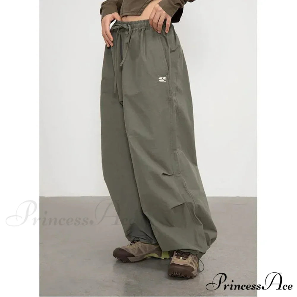 Retro 2000s Harajuku Parachute Trousers