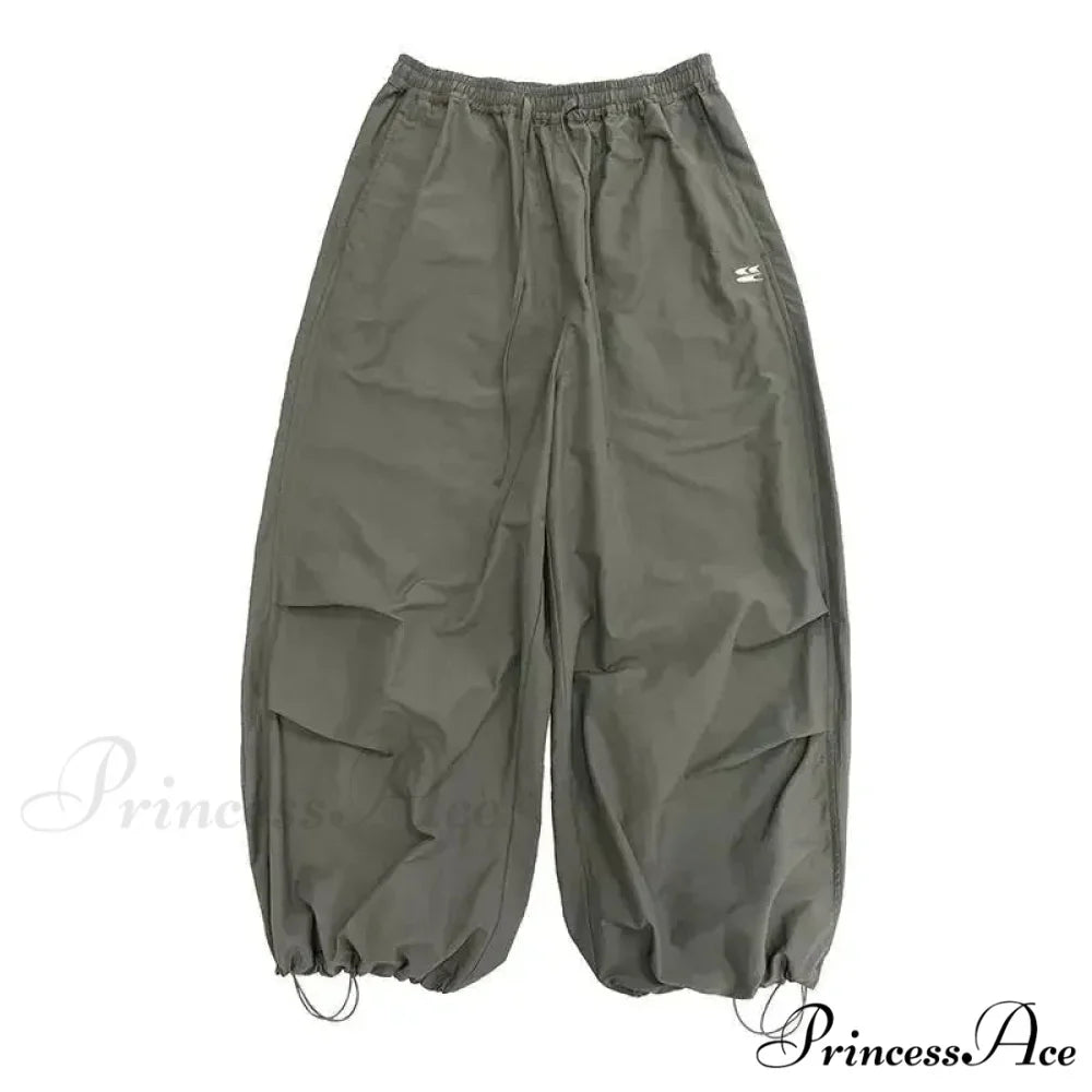 Retro 2000s Harajuku Parachute Trousers