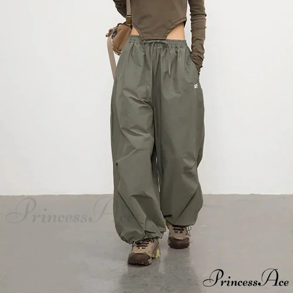 Retro 2000s Harajuku Parachute Trousers