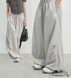 Retro 2000s Harajuku Parachute Trousers