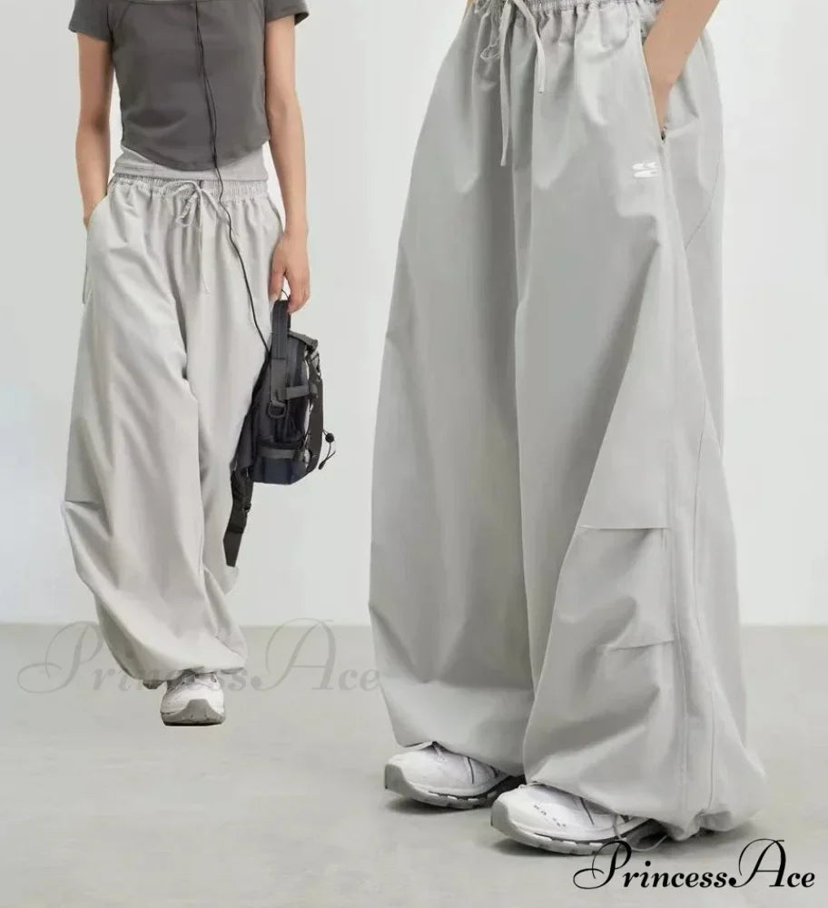 Retro 2000s Harajuku Parachute Trousers