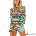 Retro 90s Knitted Bell Sleeves Jumper