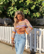 Retro 90s Knitted Bell Sleeves Jumper