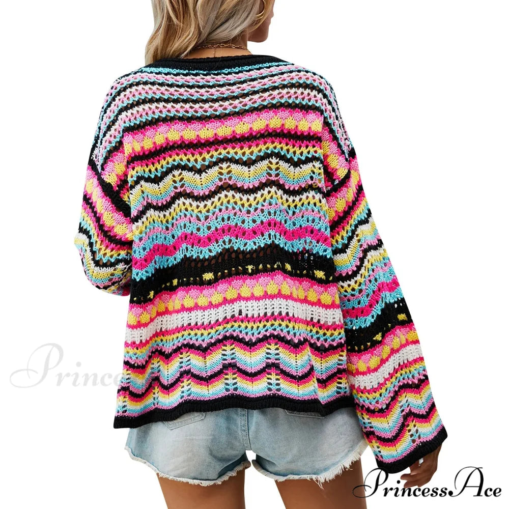 Retro 90s Knitted Bell Sleeves Jumper