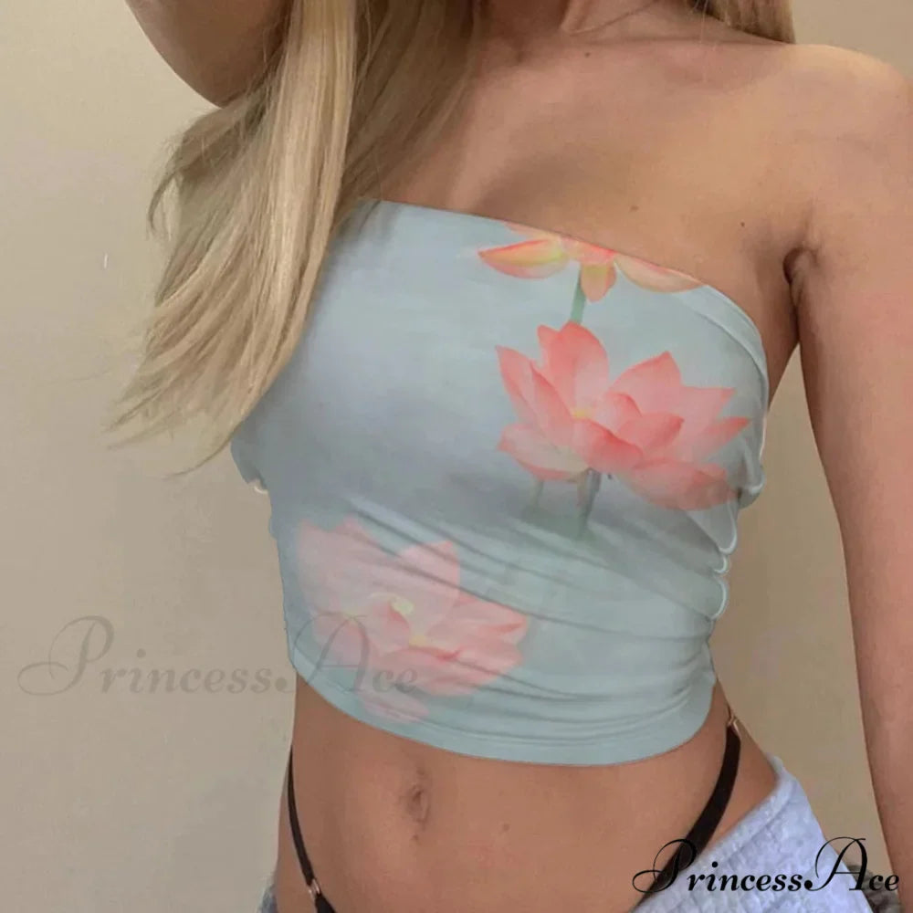 Retro Bandeau Sleek Crop Top