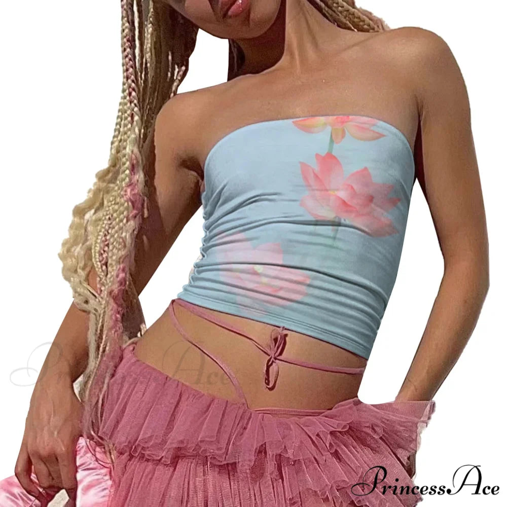 Retro Bandeau Sleek Crop Top