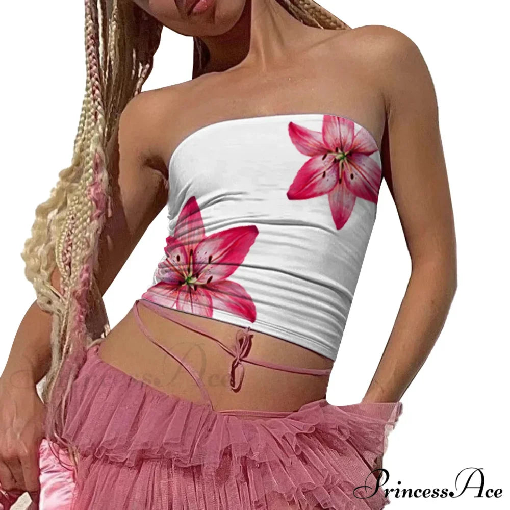 Retro Bandeau Sleek Crop Top