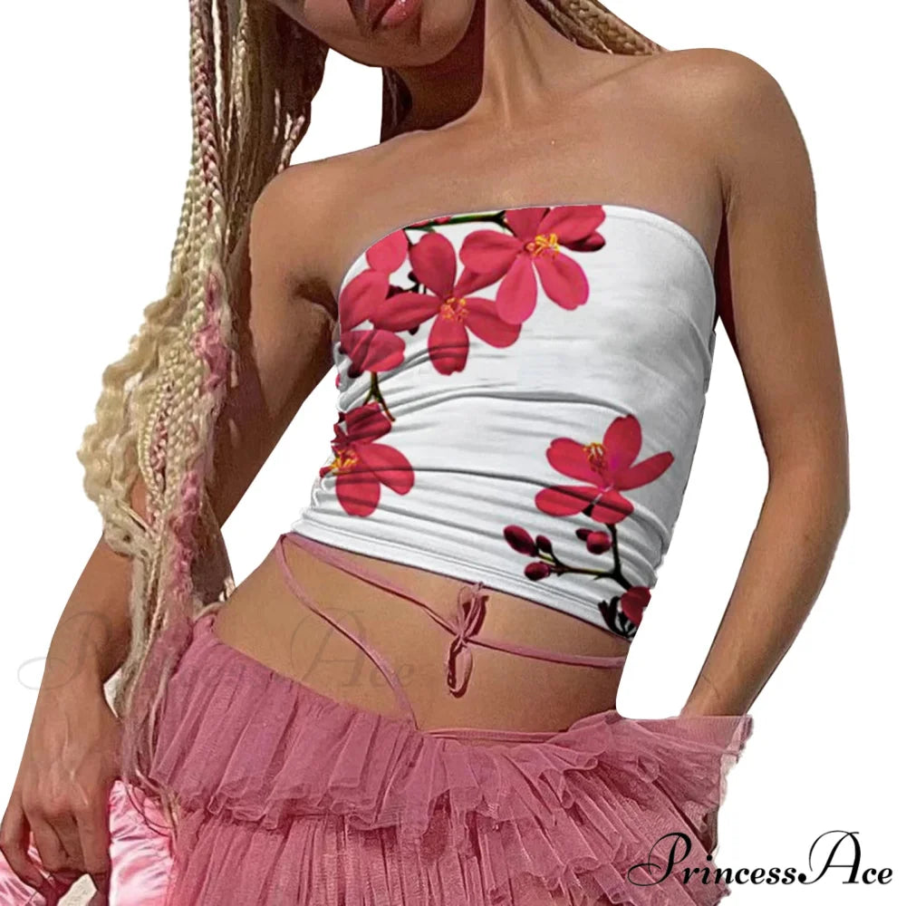 Retro Bandeau Sleek Crop Top