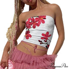 Retro Bandeau Sleek Crop Top