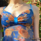 Retro Bow Divided Crop Top