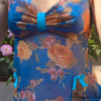 Retro Bow Divided Crop Top