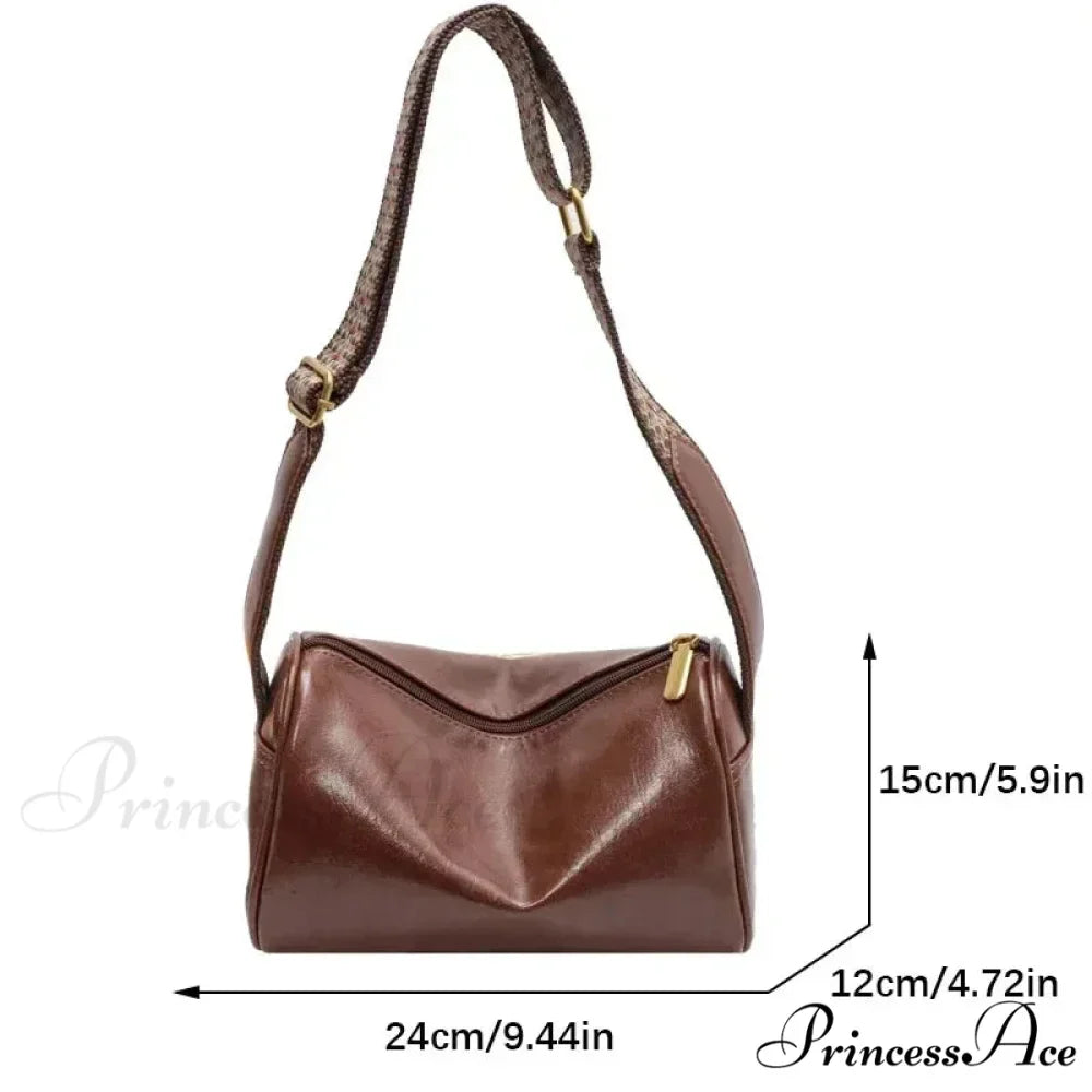 Retro Broad Band Crossbody Shoulder Bag