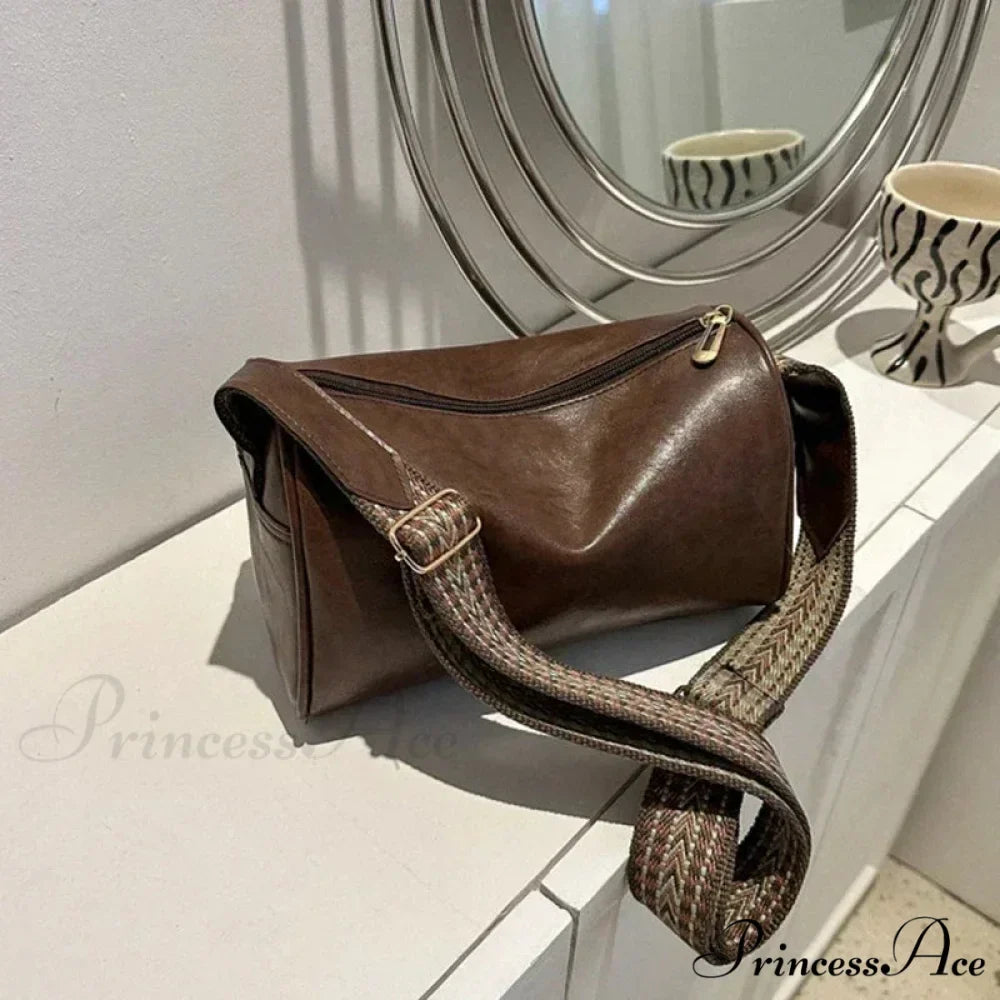 Retro Broad Band Crossbody Shoulder Bag