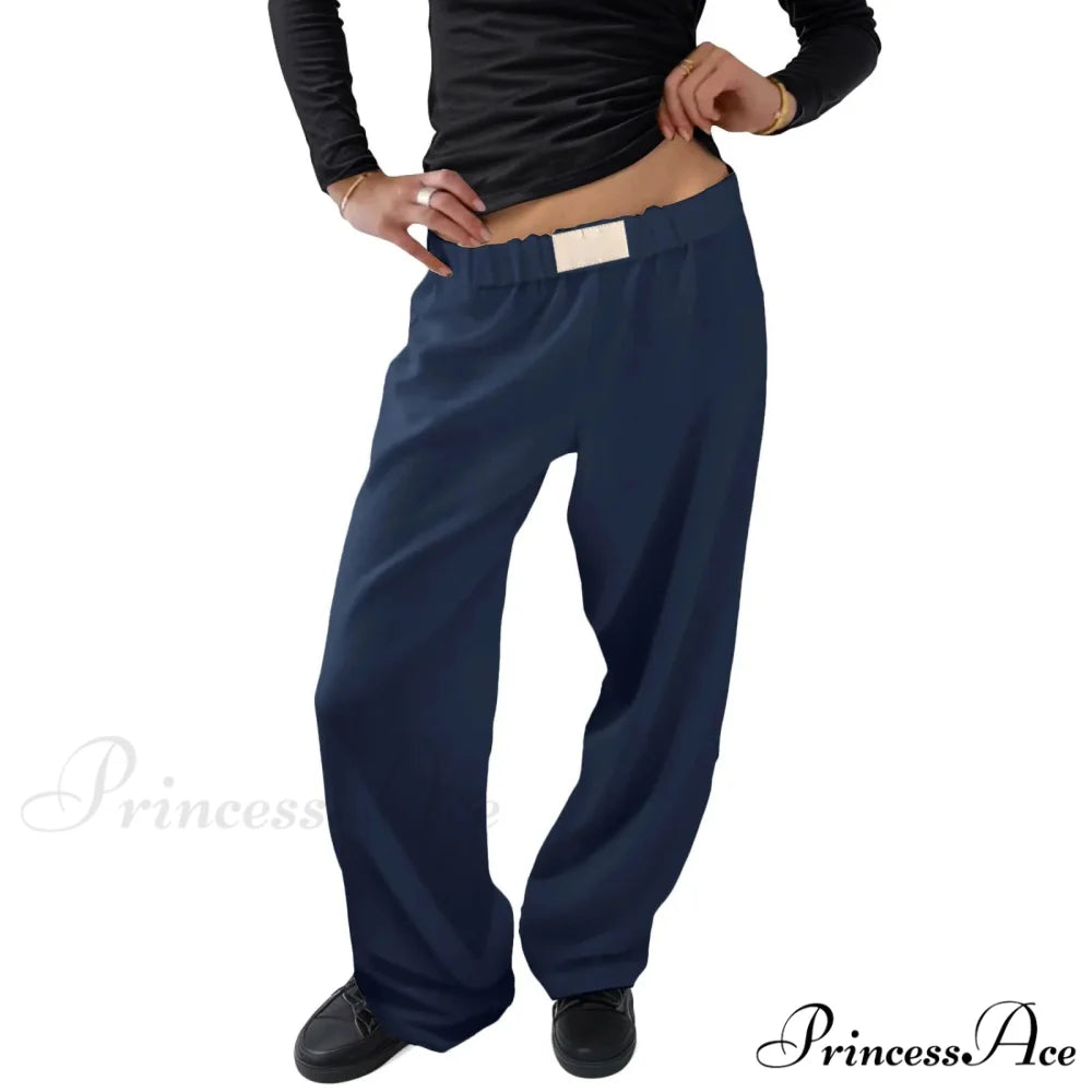 Retro Broad Leg Cinch High Rise Trousers