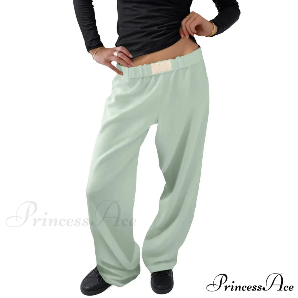 Retro Broad Leg Cinch High Rise Trousers