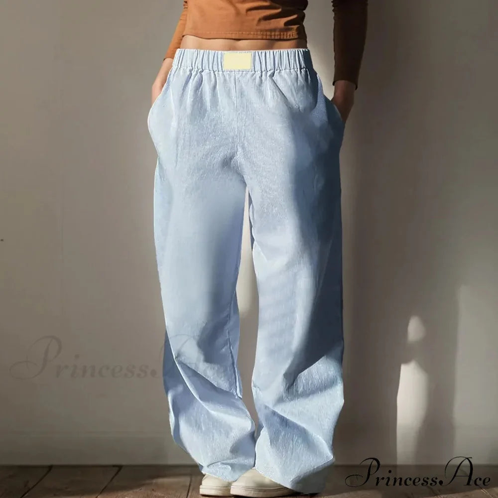 Retro Broad Leg Cinch High Rise Trousers