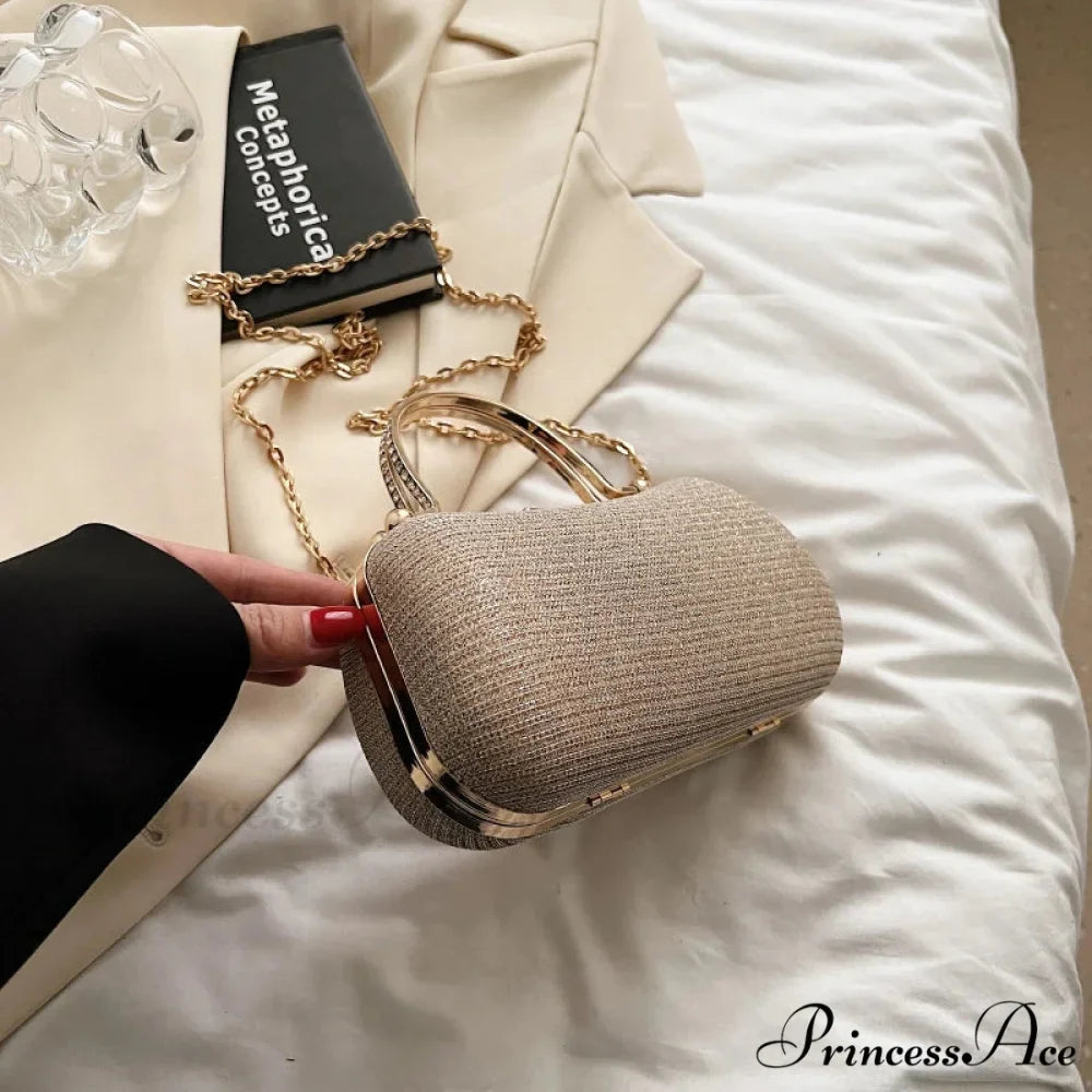 Retro Chain Evening Shoulder Clutch Bag