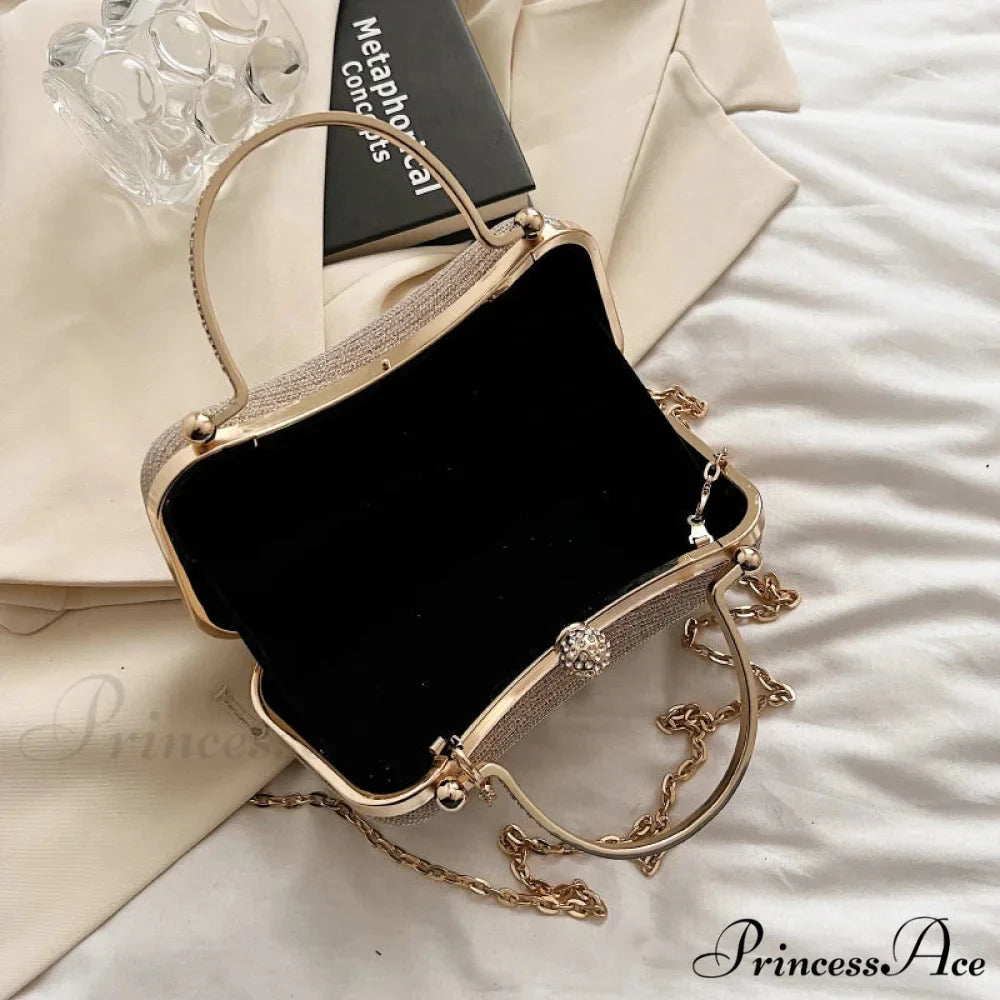 Retro Chain Evening Shoulder Clutch Bag