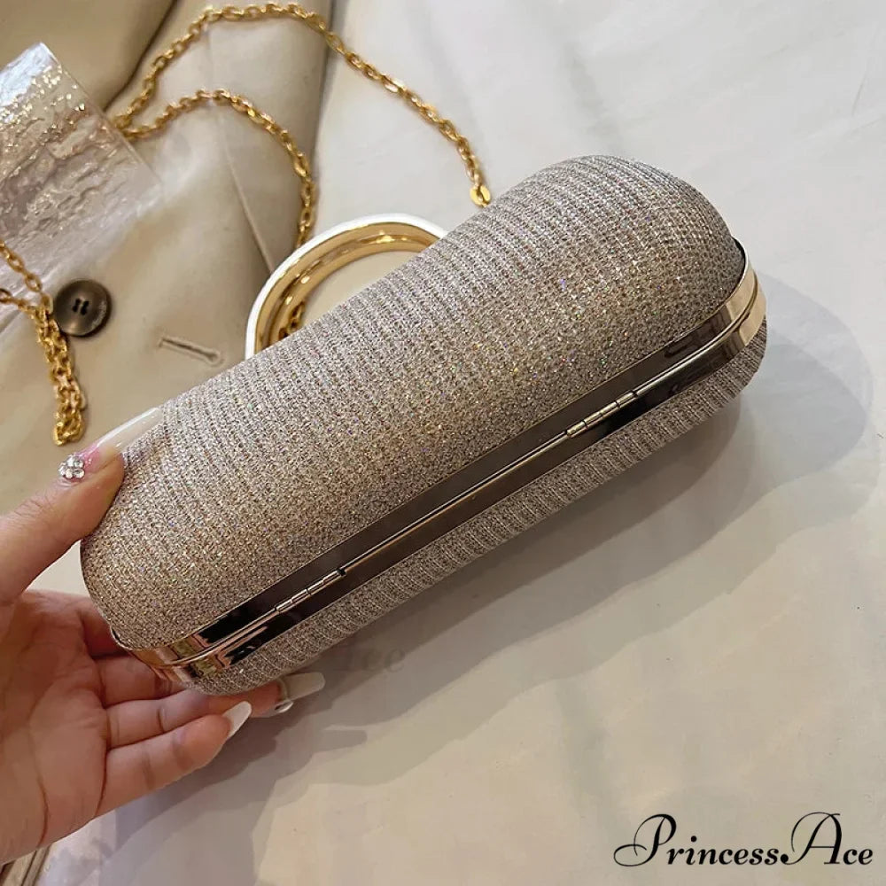 Retro Chain Evening Shoulder Clutch Bag