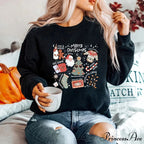 Retro Cheerful Aesthetic Santa Warm Hoodie