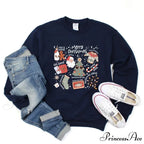 Retro Cheerful Aesthetic Santa Warm Hoodie