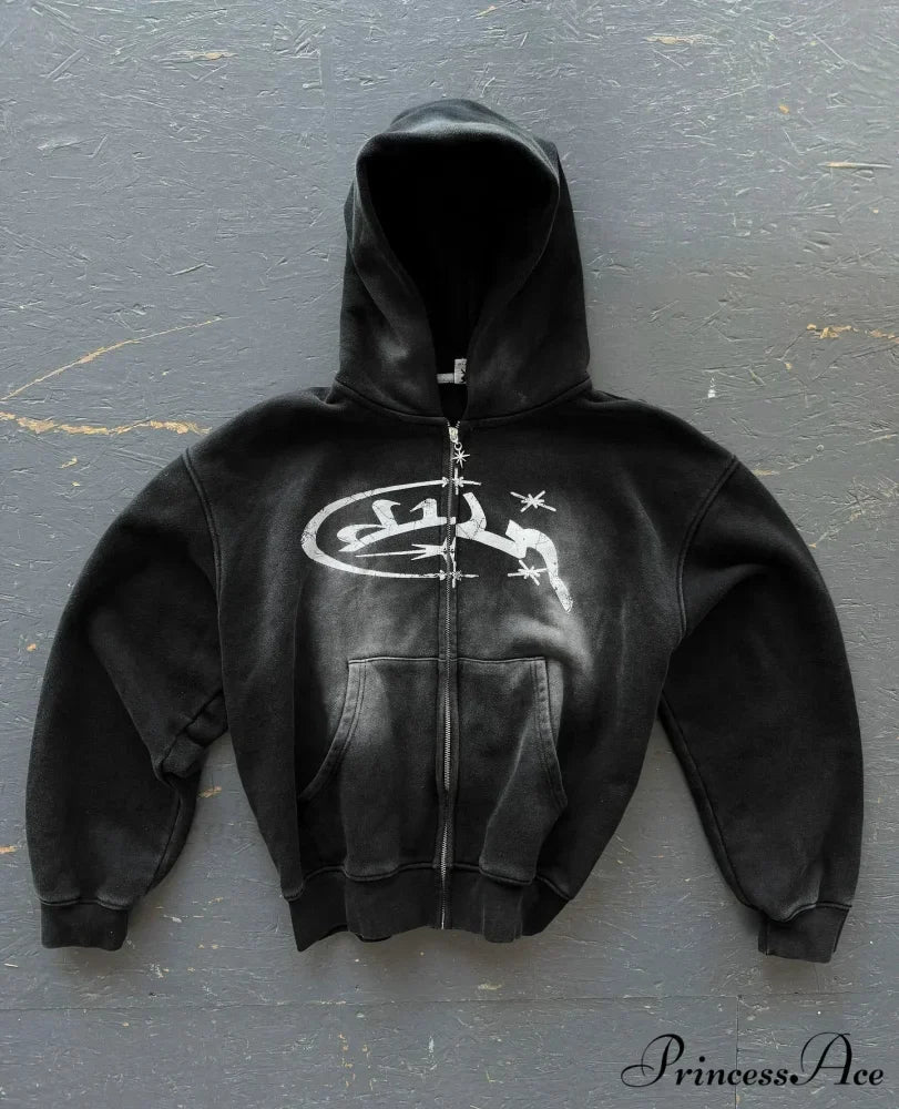 Retro Clean Zip Up Hoodie