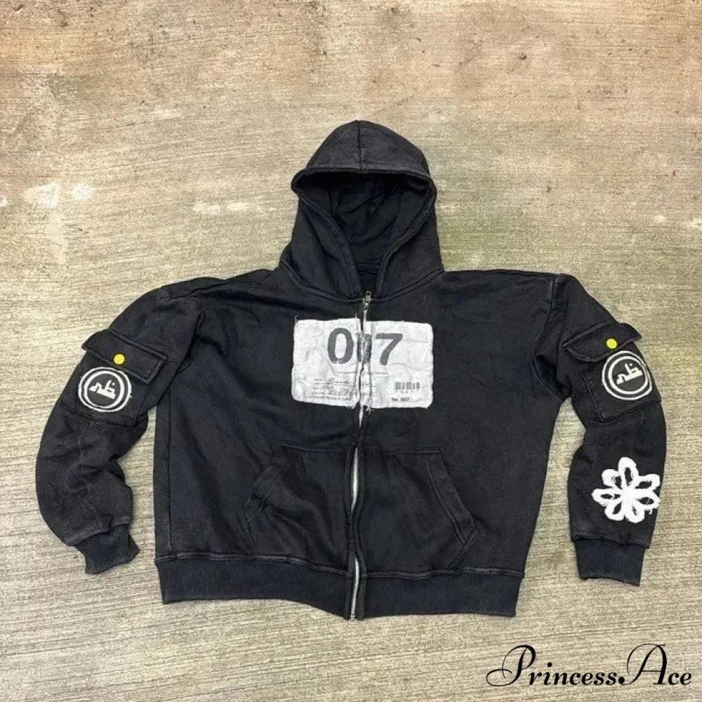 Retro Clean Zip Up Hoodie