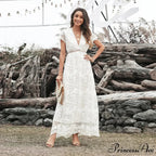 Retro Deep Plunging Neckline Short Sleeve Dress