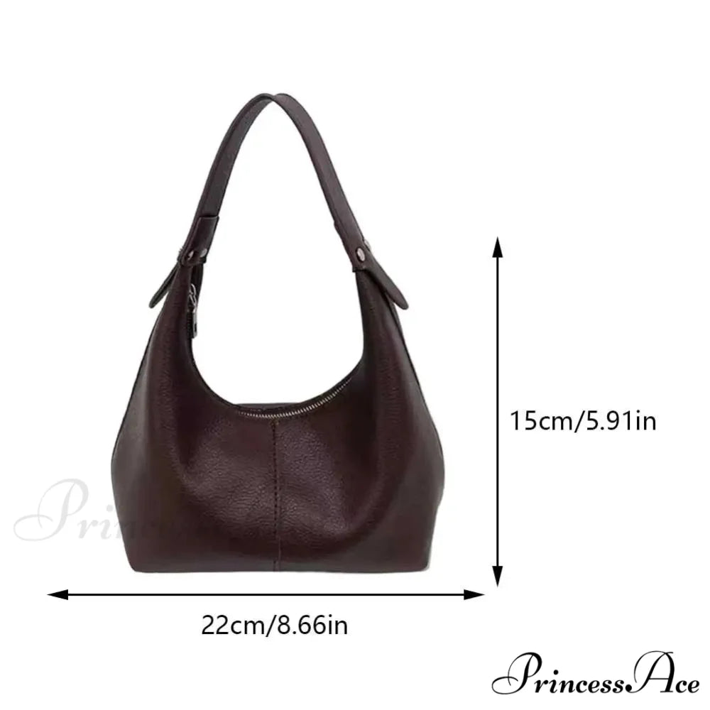 Retro Faux Leather Underarm Shoulder Bag