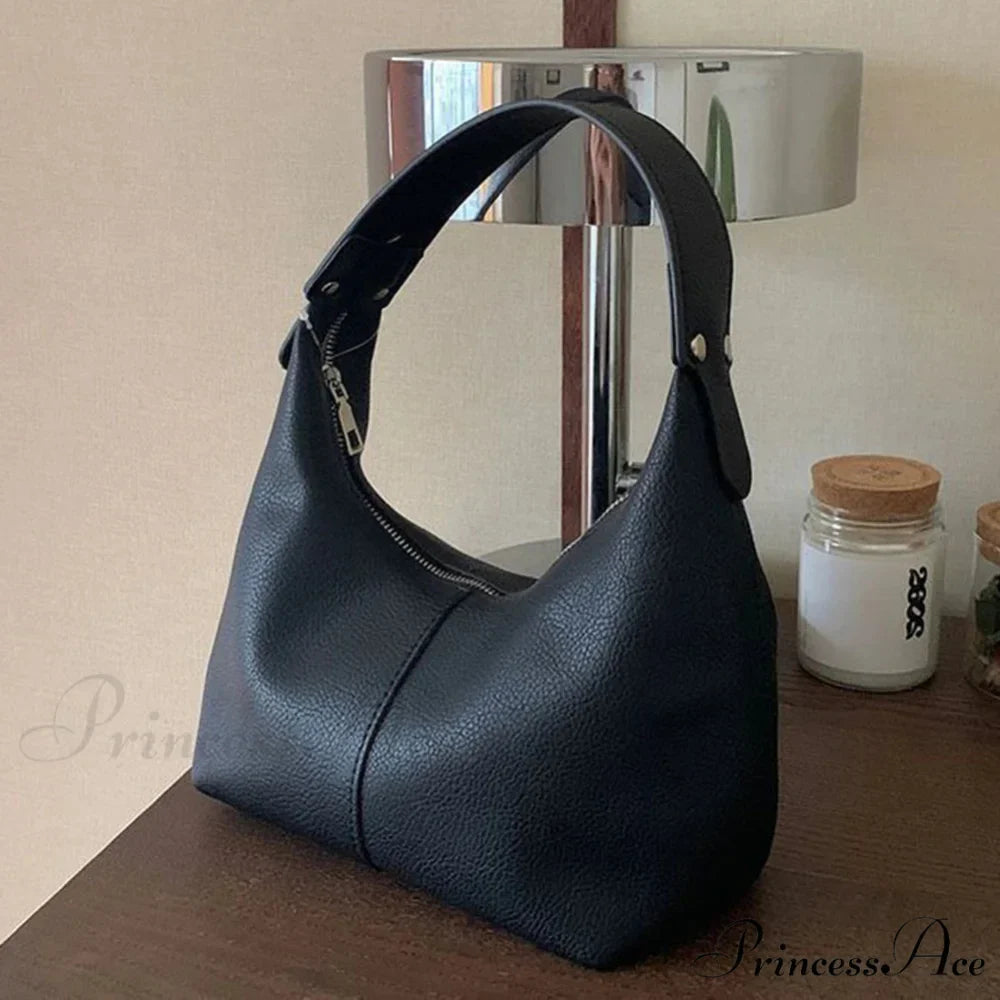 Retro Faux Leather Underarm Shoulder Bag