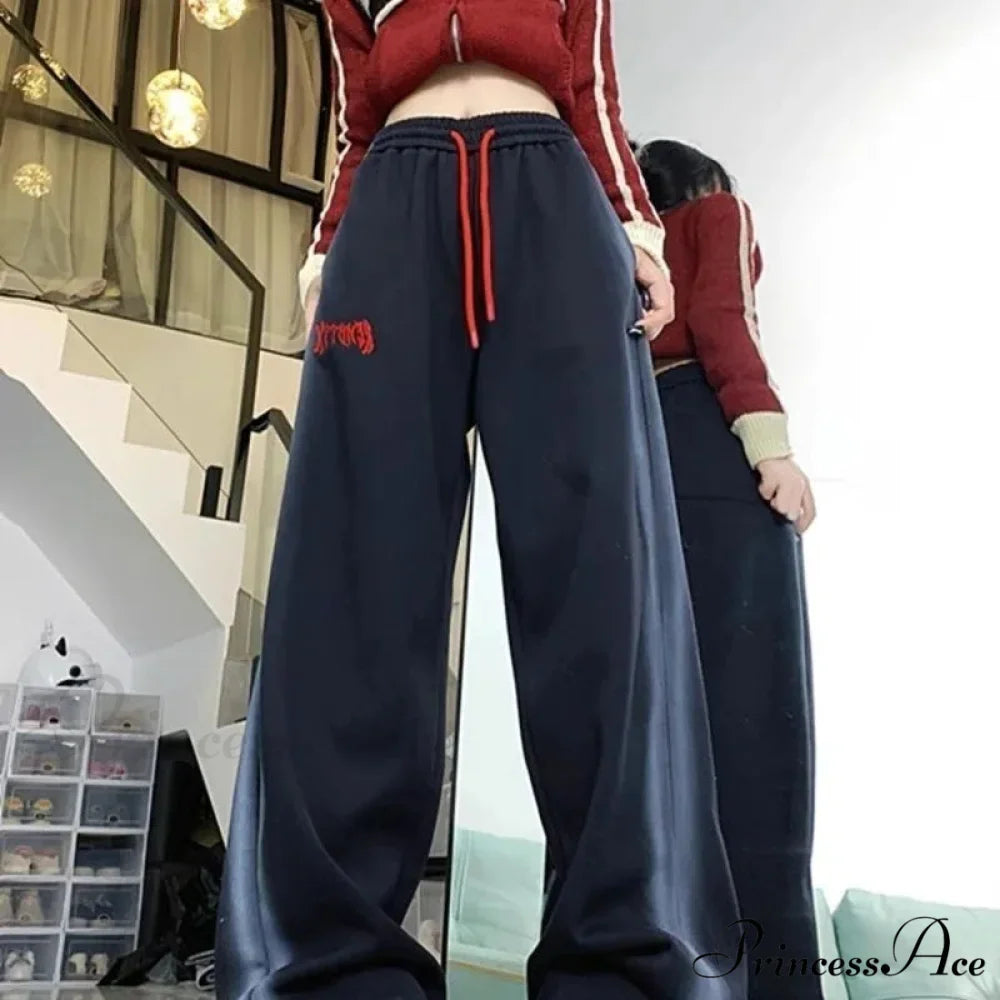 Retro Fleece Joggers Cold Weather Trousers