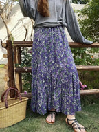 Retro Flowered Skirt for Ladies 2025 Summer Elevated Waist Y2K
